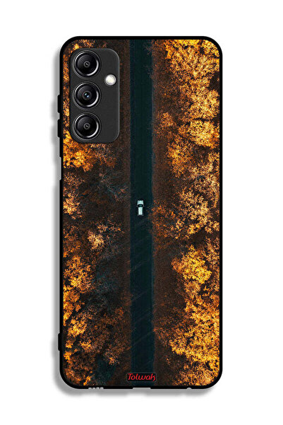 Tolwak غطاء حماية لهاتف سامسونج جالاكسي A24 4G بتصميم طريق في أشجار الخريف