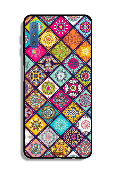 Tolwak غطاء حماية لهاتف Samsung Galaxy A7 (2018) بنمط مربعات ماندالا