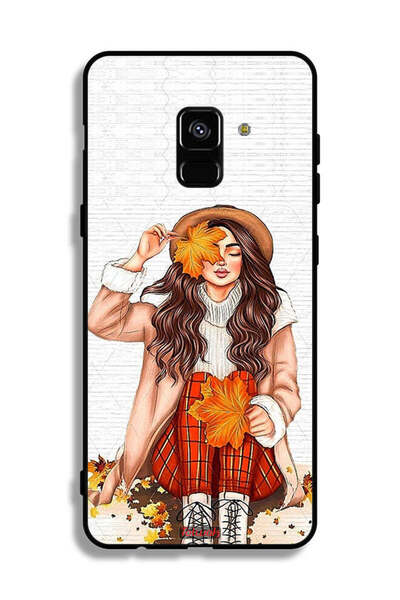 Tolwak غطاء حماية لهاتف Samsung Galaxy A8 Plus (2018) يحمل صورة أوراق الخريف ...