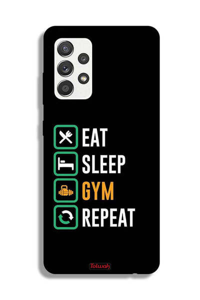 Tolwak Samsung Galaxy M32 5G Protective Case Cover Eat Sleep Gym Repeat