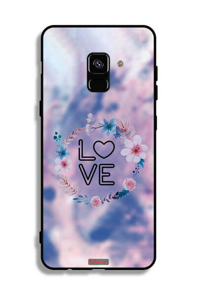 Tolwak غطاء حماية لهاتف Samsung Galaxy A8 Plus (2018) بتصميم خاتم الحب بين الزهور