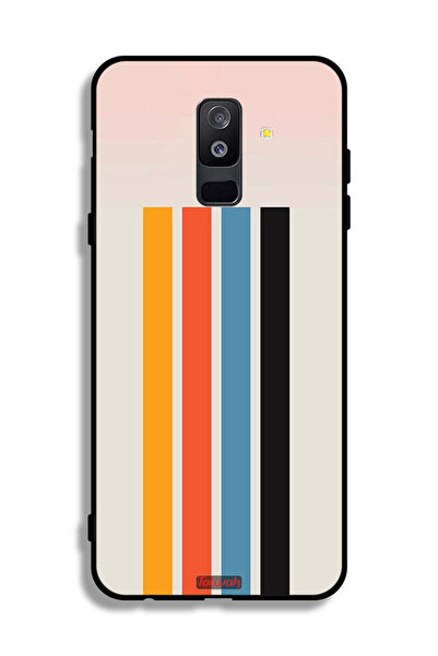 Tolwak غطاء واقي من سامسونج جالاكسي A6 بلس (2018) غطاء واقي بنمط خطوط مستقيمة