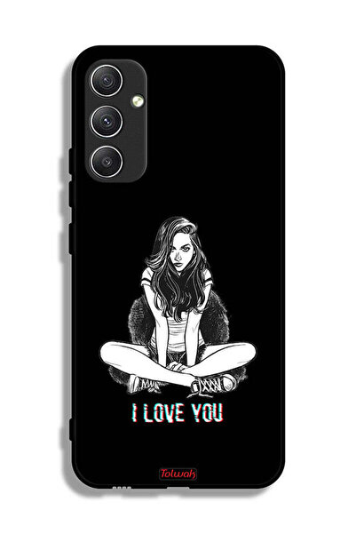 Tolwak غطاء حماية لهاتف سامسونج جالاكسي A34 5G برسومات "أحبك"