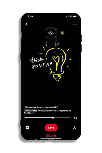 Tolwak غطاء حماية لهاتف Samsung Galaxy A8 Plus (2018) Think Positive