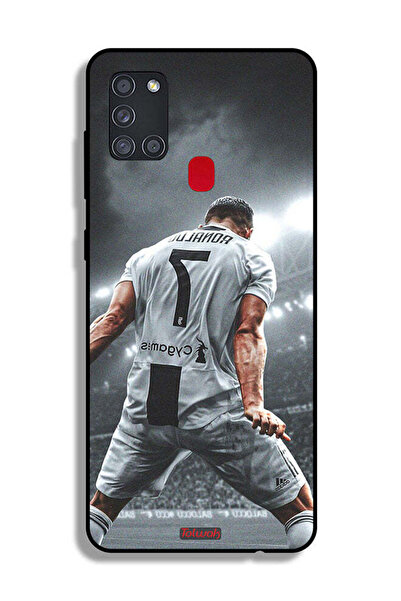 Tolwak غطاء حماية لهاتف سامسونج جالاكسي A21s بشعار احتفال كريستيانو رونالدو