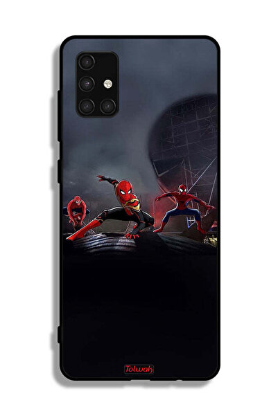 Tolwak Samsung Galaxy A71 4G Protective Case Cover Three Spiders