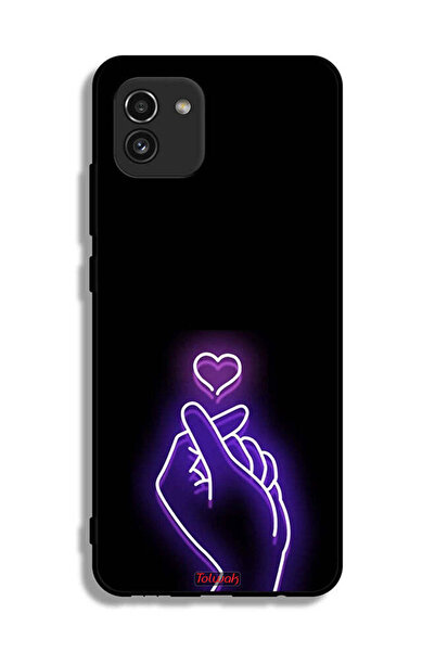 Tolwak Samsung Galaxy A03 Protective Case Cover Snap Small Heart