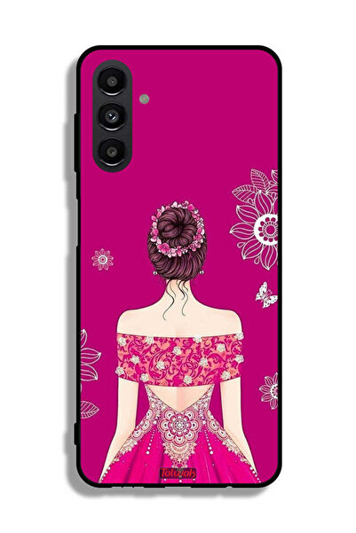 Tolwak Samsung Galaxy A13 5G Protective Case Cover Girl And Flowers Art