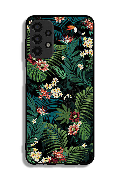 Tolwak غطاء حماية لهاتف سامسونج جالاكسي A13 4G بنقشة أوراق استوائية