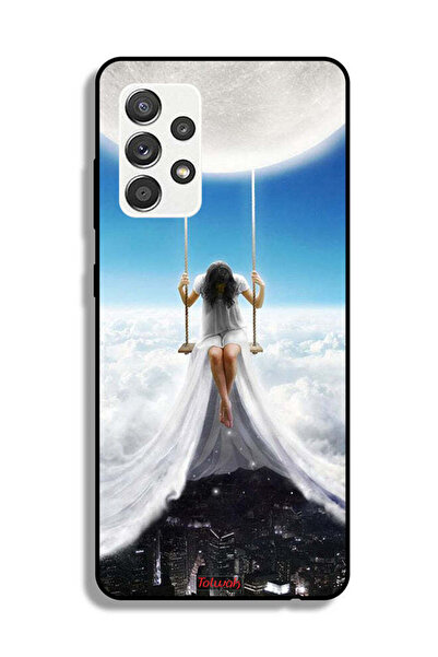 Tolwak Samsung Galaxy A32 5G Protective Case Cover Moon Clouds Town Art