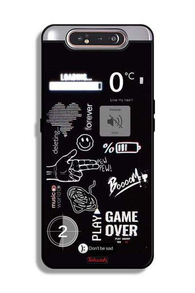 Tolwak غطاء حماية لهاتف Samsung Galaxy A80 مطبوع عليه Game Over Pew Pew