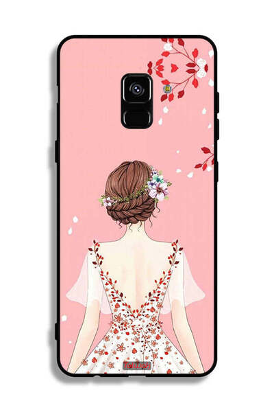 Tolwak غطاء حماية لهاتف سامسونج جالاكسي A8 بلس (2018) برسومات فتاة واقفة