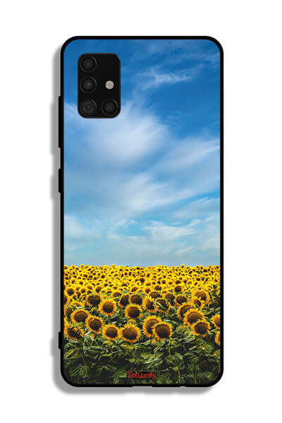 Tolwak غطاء حماية لهاتف سامسونج جالاكسي A51 4G بطبعة عباد الشمس تحت السماء