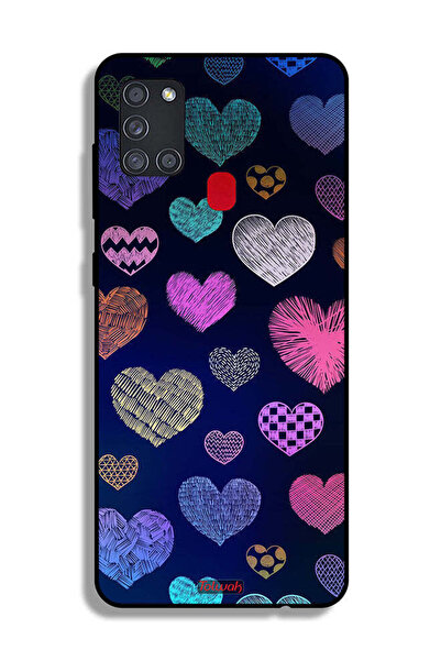 Tolwak غطاء حماية لهاتف سامسونج جالاكسي A21s بنقشة قلوب داجا