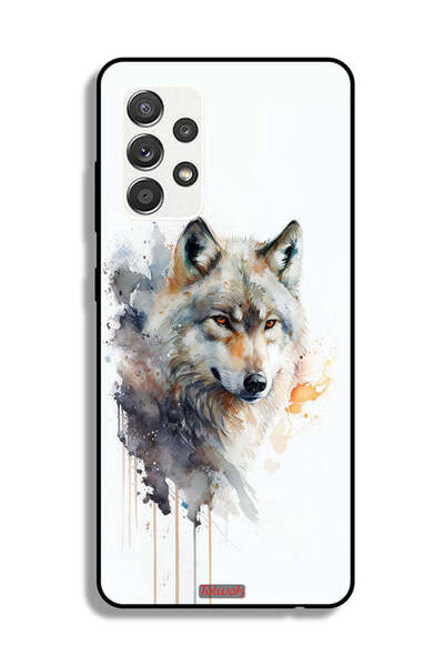 Tolwak Samsung Galaxy M32 5G Protective Case Cover Wolf Abstract Art