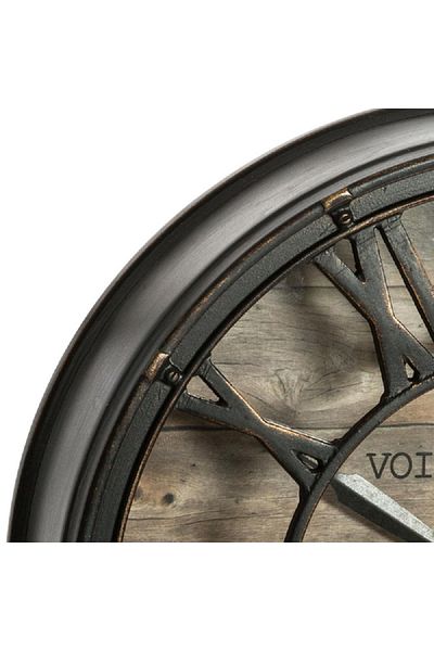 Atmosphera Voie Express Vintage Round Analog Quartz Movement Wall Clock Brown
