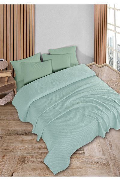 HomeBerry Mystic Light Turquoise Single Pique Set 160 X 230 cm