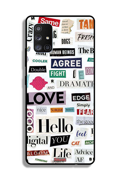Tolwak Samsung Galaxy A71 5G Protective Case Cover Short Quotes Stickers