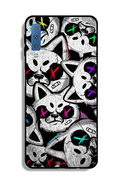 Tolwak غطاء حماية لهاتف Samsung Galaxy A7 (2018) بنقشة قطط مارشميلو