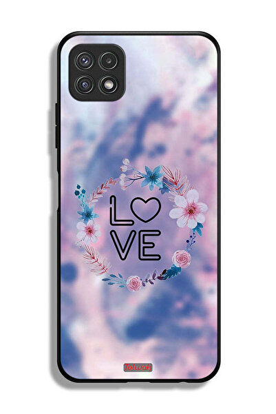 Tolwak غطاء حماية لهاتف سامسونج جالاكسي A22 5G، رسمة خاتم الحب بين الزهور