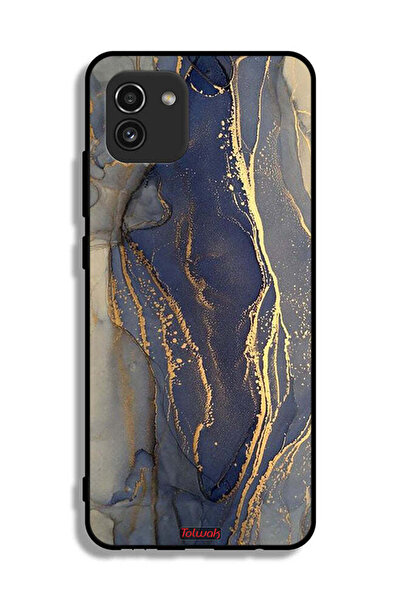 Tolwak غطاء حماية لهاتف سامسونج جالاكسي A03 بنمط رخامي لامع