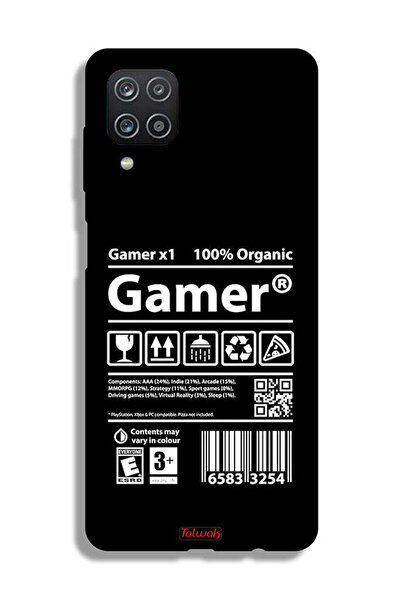 Tolwak Samsung Galaxy M12 Protective Case Cover Gamer Sticker