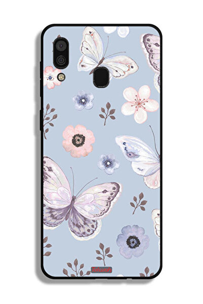 Tolwak Samsung Galaxy A20 Protective Case Cover Butterflies And Flowers