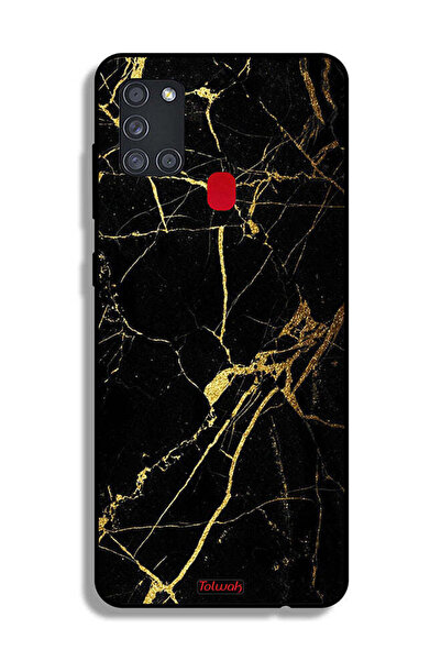 Tolwak Samsung Galaxy A21s Protective Case Cover Crack Marble