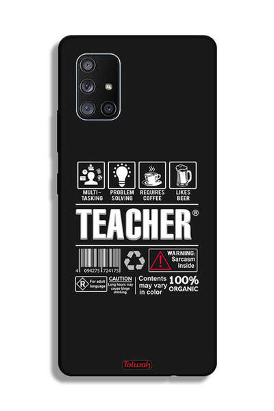 Tolwak Samsung Galaxy A71 5G Protective Case Cover Teacher Sticker