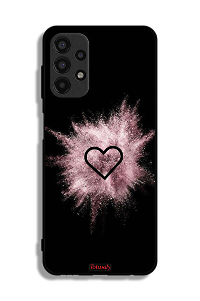 Tolwak Samsung Galaxy A13 4G Protective Case Cover Heart On Glitters