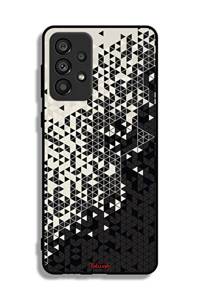 Tolwak غطاء حماية لهاتف سامسونج جالاكسي A73 5G بنمط مثلث فني رقمي