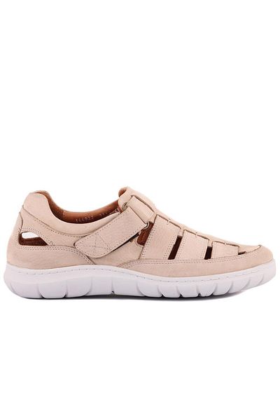 SailLakers Sail Lakers - Beige Nubuck Velcro Men's Sandals