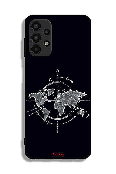 Tolwak غطاء حماية لهاتف سامسونج جالاكسي A13 4G برسومات البوصلة