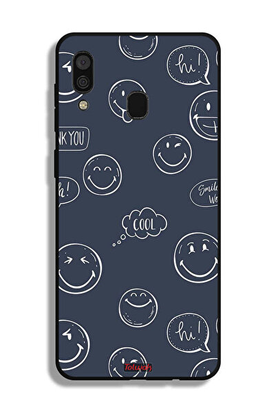 Tolwak Samsung Galaxy A20 Protective Case Cover Cool Faces Tags