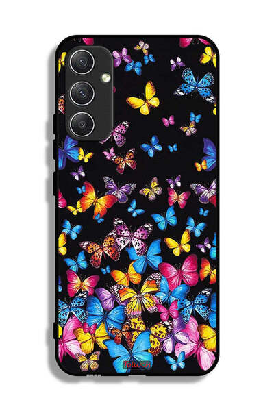 Tolwak Samsung Galaxy A34 5G Protective Case Cover Colorful Butterflies