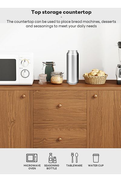 sharpdo Kitchen Storage Cabinet,Coffee Corner,Sideboard,Coffee Corner with Door,Suitable for Kitchen
