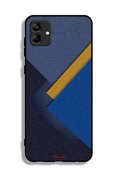 Tolwak غطاء حماية لهاتف سامسونج جالاكسي A04 بنقشة مثلثات جلدية