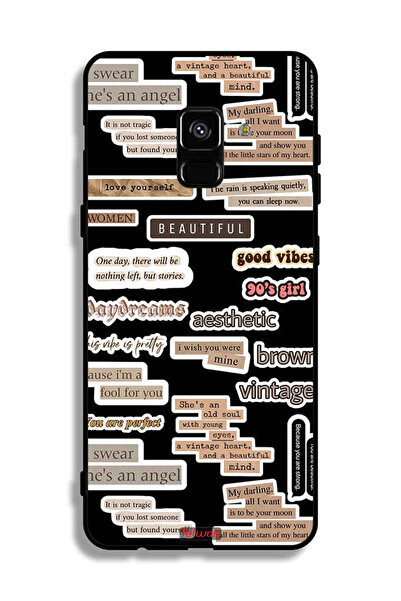 Tolwak غطاء حماية لهاتف Samsung Galaxy A8 Plus (2018) بملصقات اقتباسات جميلة