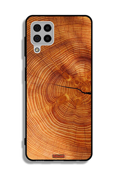 Tolwak Samsung Galaxy A22 4G Protective Case Cover Crack Wood