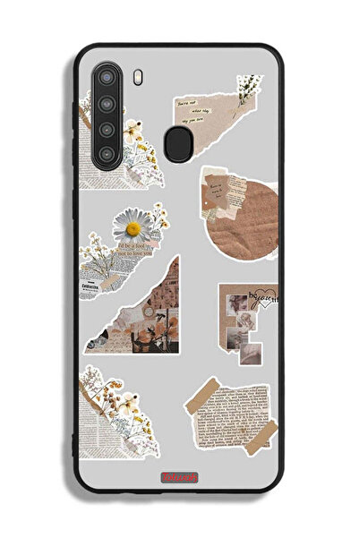 Tolwak غطاء حماية لهاتف سامسونج جالكسي A21 بقطع من الملصقات الورقية