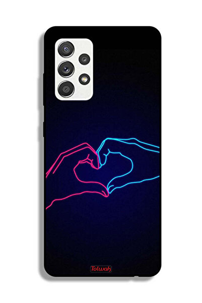 Tolwak Samsung Galaxy M32 5G Protective Case Cover Touching Hand Making Heart