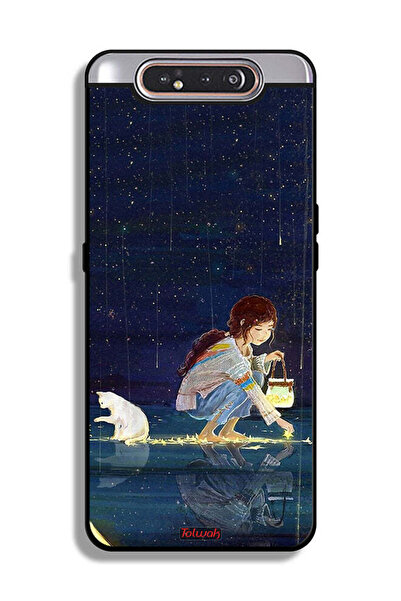 Tolwak Samsung Galaxy A80 Protective Case Cover Collecting Stars Art