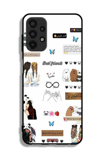 Tolwak Samsung Galaxy A13 4G Protective Case Cover Arabic Quotes And Stickers