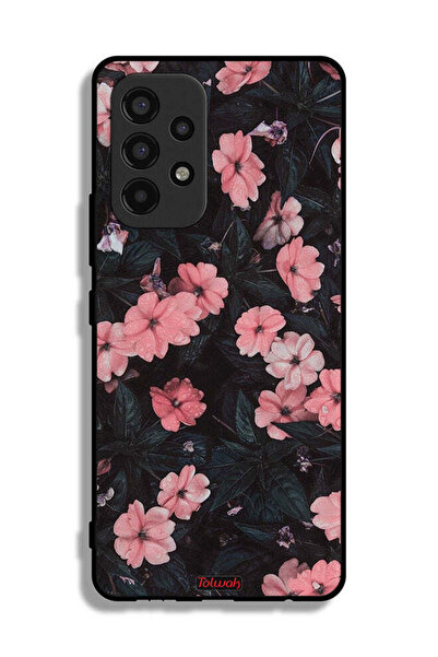 Tolwak غطاء حماية لهاتف سامسونج جالاكسي A53 5G - لون الخوخ والورود الصغيرة