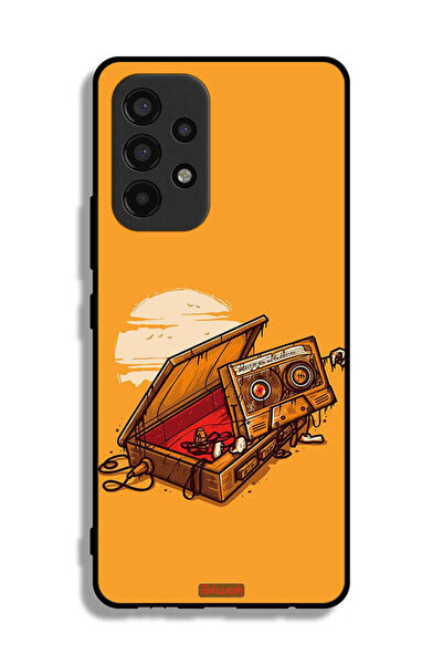 Tolwak غطاء حماية لهاتف سامسونج جالاكسي A53 5G بتصميم شريط كاسيت وشريط لاصق