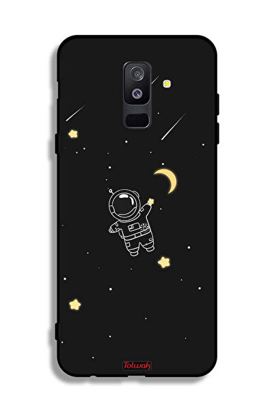 Tolwak غطاء حماية لهاتف Samsung Galaxy A6 Plus (2018) بتصميم مشبك فني لرائد فضاء