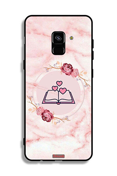 Tolwak غطاء حماية لهاتف Samsung Galaxy A8 Plus (2018) بتصميم ثلاثة قلوب على كتاب