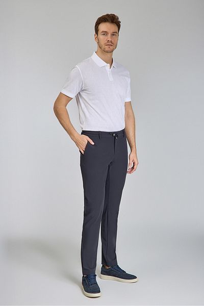 Bisse Pantaloni sport pentru bărbați, albastru bleumarin, cu buzunare Jogger