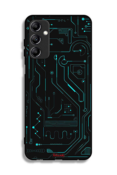 Tolwak غطاء حماية لهاتف Samsung Galaxy A14 5G دوائر فنية رقمية بسيطة شاشات مت...