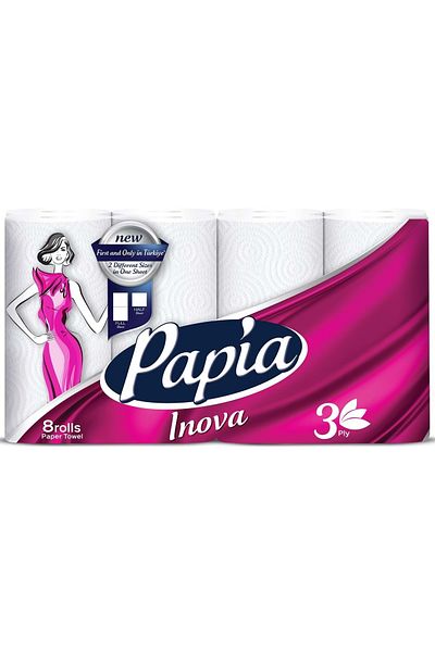 Papia Paper Towel 8 Li Pk (3 Layers) Inova